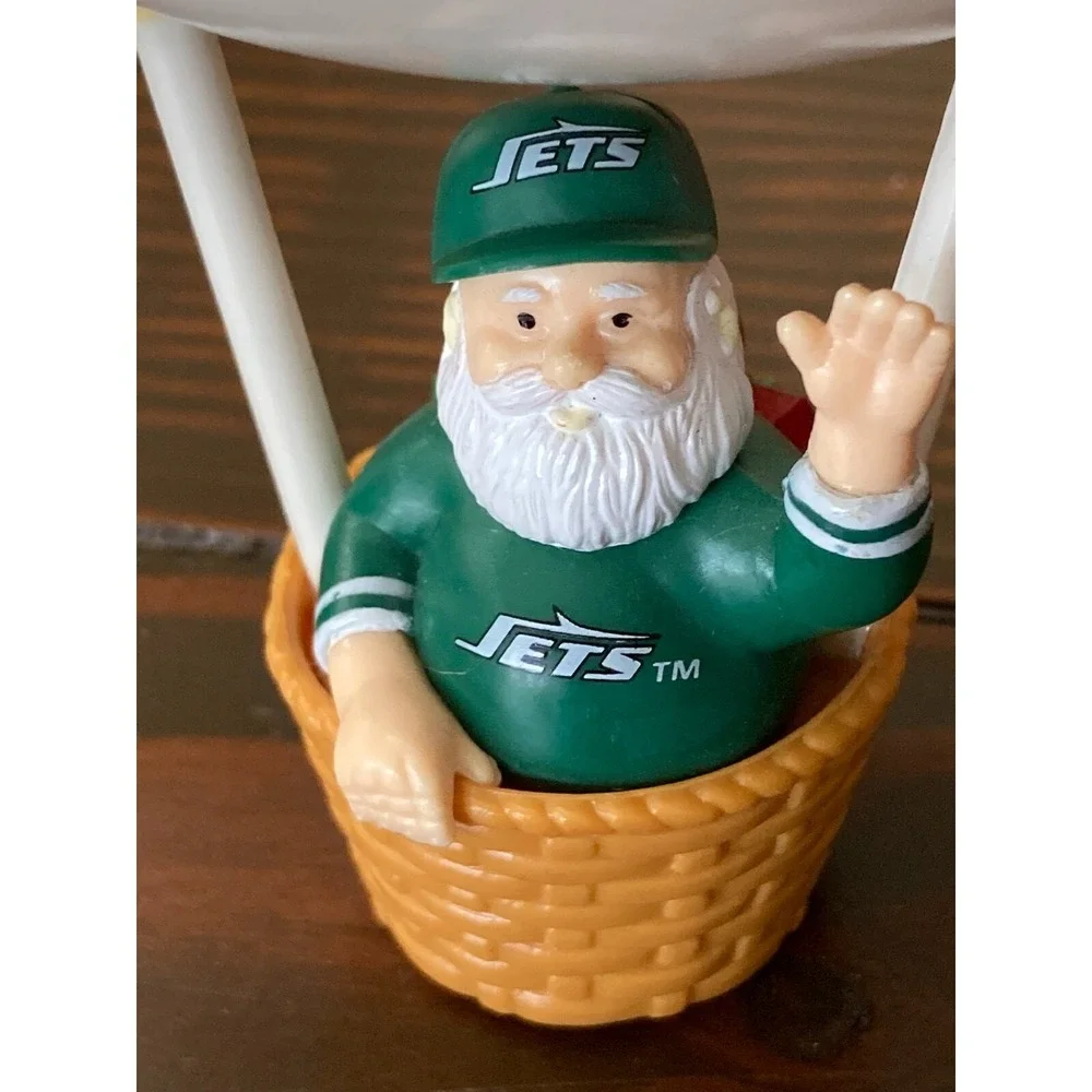 NFL‎ New York Jets Santa's Watching Blimp Ornament in Box Russ Christmas Green